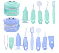 WEKAMOS 2 Set Giocattoli Dentista per Kit Medico Educativo per Gioco di Ruolo Strumenti Dentali per Ragazzi e Ragazze Accessori Play per Apprendimento Creativo e Coordinazione Mano-occhio