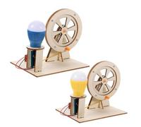 WEKAMOS 2 Set Kit Generatore in Legno Scientifico Educativo per Esperimenti da Te per Principi Meccanici e Apprendimento Pratico Colore Casuale