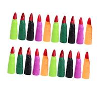 WEKAMOS 20 Coperture Dita per Halloween Unghie Zombie Colorate in Decorazioni Cosplay Strega e Masquerade Party Nero Arancione Verde
