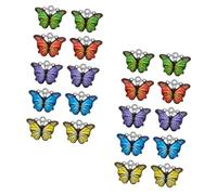 WEKAMOS 20 Pezzi Ciondoli a Forma Di Farfalle Colorate Smaltate, Accessori Per Creazione Gioielli Fai Da Te, Per Realizzazione Collane, Bracciali e Orecchini Personalizzati, Confezione Mista Colori