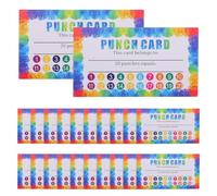 WEKAMOS 200 Carte Perforate Premio per Studenti in Carta Patinata, Set 200 Pezzi Design Vivace e Retro Scrivibile, Schede Attività per Gestione Comportamento in Classe e Incentivi