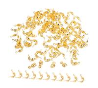 WEKAMOS 200 pezzi Schiaccini per Collane e Bracciali Chiusure Cappuccio Pieghevoli in per Fai da Te Gioielli Terminali Resistenti per Progetti Creazione e Riparazione Accessori
