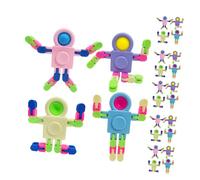 WEKAMOS 24 Giocattoli Robot Fidget Rimovibili per DIY Giocattoli Educativi e Antistress per Adulti per Attività Indoor e Outdoor