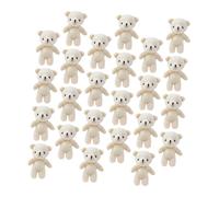 WEKAMOS 24 Pezzi Ciondoli Portachiavi Orsetto Mini Peluche Decorativi per Borsa e Festa, Piccoli Orsi Morbidi per Decorazione Matrimonio e Compleanno