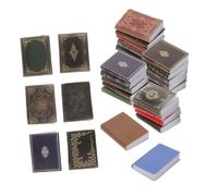 WEKAMOS 27 Pezzi Casa delle Bambole Libri Artigianali Vuoti per Libreria Decorazioni Dettagliate per Studio e Scenografie Accessori Resistenti per Raccolte