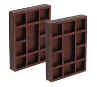 WEKAMOS 2pezzi Organizer Gioielli in Legno con Supporto Espositore per Collane e Orecchini Piccolo Porta Gioie da Tavolo con Accenti Minerali Decorativi e Scomparti Multipli per Bracciali