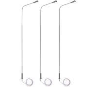 WEKAMOS 3 pezzi Mini Lampioni Stradali LED in Metallo Decorazione Paesaggio Micro Resistente e Realistico per Layout Micro-landscape