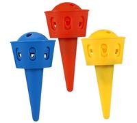 WEKAMOS 3 set Gioco e Presa per Palline e Racchette Leggere per Attività Indoor e Outdoor Regalo per Sviluppo Coordinazione Occhio-mano Colori Blu Giallo e Rosso