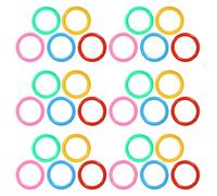 WEKAMOS 300 Anelli Raccoglitori Colorati in Plastica da 1 Pollice per Schede Indice, Piccoli Anelli per Fogli Mobili Chiusura Sicura, Set Multicolore per Scuola, Ufficio e