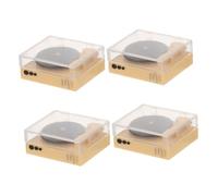 WEKAMOS 4 Miniature Dollhouse Furniture Model Diy Mini Cd Player And Record Player For Living Room And Bedroom Compact Creative Dollhouse Accessories
