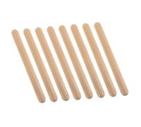 WEKAMOS 4 paia Bacchette Ritmiche Legno Naturale Claves Strumento Musicale Percussione per Educazione Prescolare Sicuro e Facile da Usare