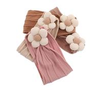 WEKAMOS 4 Pezzi Fasce Elastiche per Neonata con Fiore e Super Elastico da Accessori Capelli Confortevoli per Ragazzo Ragazza Bambine per Foto e Uso Quotidiano