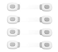 WEKAMOS 4 Pezzi Serrature di Sicurezza per per Armadietti e Cassetti Adesivo Biadesivo Chiusura a di per Porte a Battente Protezione Antischiacciamento per la Casa