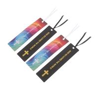 WEKAMOS 4 Segnalibri Religiosi per Bibbia Simboli Cristiani, Resistente e Portatile, per Studio, Scuola, Ufficio e Gruppi di Lettura