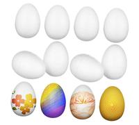 WEKAMOS 40 Pezzi Uova Polistirolo per Feste e Decorazioni Uova Schiuma Vuote da Colorare Leggere e Facili da Decorare per Artigianato per Pasqua e attività Creative
