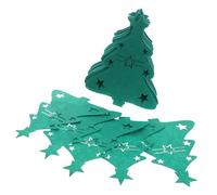 WEKAMOS 48 Pezzi Sacchetti per Posate Natalizi Forma di Albero di Natale Verdi in Posate Forchetta e Cucchiaio per Decorazioni Tavola Festive e Riunioni di Gruppo