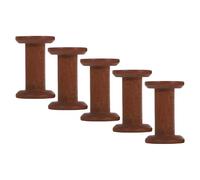 WEKAMOS 5 Bobine di Legno Antiche Vuote 3,5x5,2 Cm per Filo e Nastro, Rocchetti per Lavori di Cucito, Ricamo e Fai da Te, Organizzatore di Filati per Hobby Artigianali a Casa