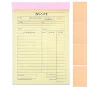 WEKAMOS 5 Pezzi Blocchetti Ricevute Commerciali Pagine Parti Carta Carbografica Senza Carbonio per Piccole Imprese Ristoranti Boutique Ordini e Fatture Organizzate