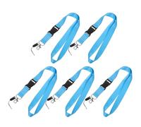 WEKAMOS 5 Pezzi Cordini con Clip Regolabili Portanome e Porta Badge Multiuso per Staff e Scuola Lanyard Resistente e Leggero per Chiavi e Tessere Ufficio