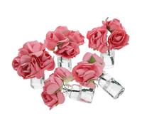 WEKAMOS 5 Pezzi Mini Vasi in Vetro Trasparente per Casa delle Bambole Decorazione Micro Paesaggio con Fiori Artificiali Colorati Accessori Diorama per Mini Giardini e Bonsai Decorativi