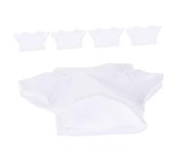 WEKAMOS 5 Pezzi Shirt per Peluche in Tessuto Morbido Manica Corta con Collo Tondo per Base per Outfit Versatili per Gioco e Festive