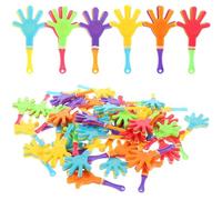 WEKAMOS 50 Clap Mano in Plastica Leggeri per Feste e Celebrazioni Gioco Rumoroso per Compleanno Accessori Party per Animare Eventi e Attività di Gruppo