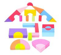 WEKAMOS 50 pezzi Blocchi Morbidi EVA Colorati per Gioco Educativo per Sviluppo Cognitivo e Coordinazione Mani Giocattolo Sicuro e Resistente per Prima Infanzia