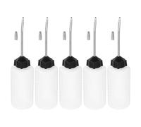 WEKAMOS 5pezzi Flacone di Olio da Spremere per Macchina da Cucire Tappo Vite Bocca di Punta ad Ago Contenitore di Plastica per Lubrificazione Precisa Erogatore di Olio Ricaricabile