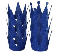 WEKAMOS 6 Pezzi Cappellini Compleanno Adorabili per Corone con Glitter per Feste Compleanno Design Principesse Principi Accessori Festivi per Creare