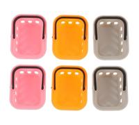 WEKAMOS 6 Pezzi Mini Shopping Basket in Pla Sicuro e Leggero per Dollhouse Cestini Miniatura per Cucina Giocattolo Contenitori Resistenti per Conservazione Pane e Frutta Accessori Compact