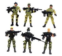 WEKAMOS 6 pezzi Soldatini Forze Speciali in Plastica per Modelli Militari Interattivi per Ragazzi e Ragazze Giocattoli Educativi per Sviluppo Coordinazione e Conoscenza Forze Armate