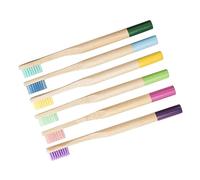 WEKAMOS 6pezzi Spazzolini Da Denti Bambù Per Ragazzo Ragazza Di Spazzolini Morbidi Ergonomici Fibra Naturale Per La Pulizia Dei Denti Dei Piccoli e Comodo Da Impugnare