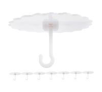 WEKAMOS 8 Pezzi Ganci Adesivi per Zanzariera Cupola da Ganci da Soffitto per Design Minimalista Bianco Facile Installazione per Camere da Eleganti