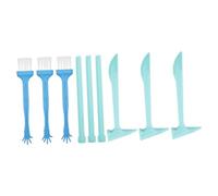 WEKAMOS 9 Set Attrezzi per Kit Archeologo con Martello Scalpello e Pennello Educativo per Scoprire Gemme e Strumenti per Sviluppo Manuale e Creatività