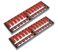 WEKAMOS Abaco per 2 Pezzi in Plastica 13 File 5 Perline Abaco Didattico Aritmetico Portatile per Studenti Scuola Primaria Apprendimento Matematica Coordinazione Occhio-Mano-Cervello