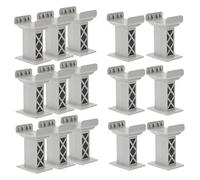 WEKAMOS Accessori per Binari Ferroviari Blocchi di Supporto Multilivello 15 Pezzi Pilastri Elevati Resistenti alle Intemperie Compatibili Tutti i Principali Sistemi di Treni Giocattolo