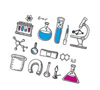 WEKAMOS Adesivi Murali Scienza Laboratorio Sticker Chimica Fisica Creativi per Studenti Decorazioni Flessibili per Muri di Scuola e Laboratori Facili da Applicare e Rimuovere