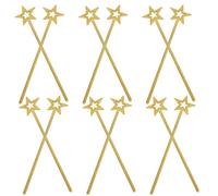WEKAMOS Bacchette Magiche da Fata Stellare Dorate 12 Pezzi Bacchette Glitterate da Principessa per Accessori per Costumi da Angelo e Halloween per Feste Travestimenti e Giochi di