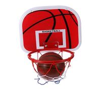 WEKAMOS Basket Tabellone in Ferro Rosso Canestro per Interno ed Esterno Include Rete e Pallone Montaggio Facile e Veloce