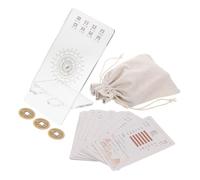 WEKAMOS Carte Divinazione I Ching Esagrammi Antiche Cinesi Strumento Principianti per Lettura Fortuna Design Elegante e Artigianale Carte Multifunzione per Regalo e Decorazione