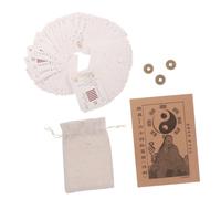 WEKAMOS Carte I Ching per Principianti con Monete Feng Shui Ottone Mazzo Esagrammi con Guida Divinatoria Carte Cinesi per Predizione e Collezione Decorativa