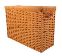 WEKAMOS Cesto Portaoggetti in Contenitori Di Stoccaggio Cestino Con Manico Cestini Di Vimini Piccolo Cestino Intrecciato Cestino Portariviste Cestino Dei Giocattoli Brown