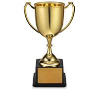 WEKAMOS Coppa in Plastica Oro Base Quadrata, Leggera e Resistente, Come Premio per Riconoscere Risultati Personali e Giochi Sportivi a Casa per Squadre