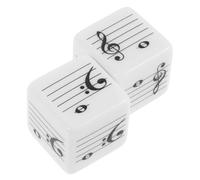 WEKAMOS Dadi Musicali Didattici 2 Pezzi Simboli di Teoria Musicale, Gioco Educativo Montessori per Apprendimento Ritmo e Lettura Note, per Lezioni di Musica e Attività Prescolari