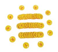 WEKAMOS Etichette Numeriche in Plastica Rotonde Foro, Set da 100 Pezzi Numerate da 1 a 100, Targhette Identificative per Chiavi Armadietti, Adatte per Uso in Ufficio, Ristorante