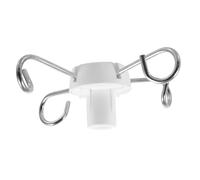 WEKAMOS Gancio per Supporto per Infusione in Plastica e Acciaio Inox 4 Uncini Compatibile 19mm per Uso Ospedaliero e Clinico, Accessorio Pratico e Resistente per Supporti Flebo Verticali