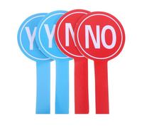 WEKAMOS Lavagna Voto Portatile 4 Pezzi 15x30 Cm in Schiuma Rigida per Commissione Giudicatrice Scolastica, Accessorio Multifunzionale per Classe e Concorsi, Set Sì/no per Votazioni