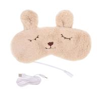 WEKAMOS Maschera Occhi Elettrica Riscaldante USB Morbida e Termica Copertura Occhi Protettiva per Sonno Profondo Relax Casa Viaggio Design Anti-luce con Comfort