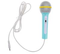 WEKAMOS Microfono Giocattolo per Jack 3,5 Mm Microfono Amplificato Portatile in Plastica Blu Strumento Musicale per Educazione Precoce e Giochi All’aperto per Canto e Riunioni Familiari