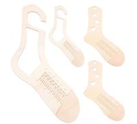 WEKAMOS Modelli per Calzini in Legno Fai da Te 4 Pezzi Design Traforato e a Cuore Porta Calzini per Lavorare a Maglia Strumenti per Esposizione e Misurazione Taglia Accessori